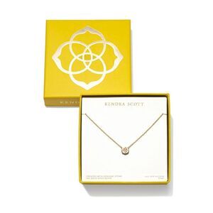 Open Box - Kendra Scott -  Riley Ruby 14K Gold Over Brass Pendan Red